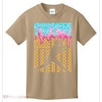 Baseball Drip Bat Dripping Ice Cream American Flag Kids T-Shirt thumb 0