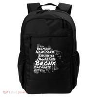 Boogie Down Bronx Neighborhoods Word Cloud Bronx New York Cute Gift Backpack thumb 0