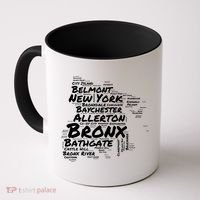 Boogie Down Bronx Neighborhoods Word Cloud Bronx New York Cute Gift Coffee Mug thumb 0