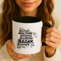 Boogie Down Bronx Neighborhoods Word Cloud Bronx New York Cute Gift Coffee Mug thumb 3