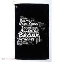 Boogie Down Bronx Neighborhoods Word Cloud Bronx New York Cute Gift Golf Towel thumb 0