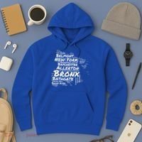 Boogie Down Bronx Neighborhoods Word Cloud Bronx New York Cute Gift Hoodie thumb 3