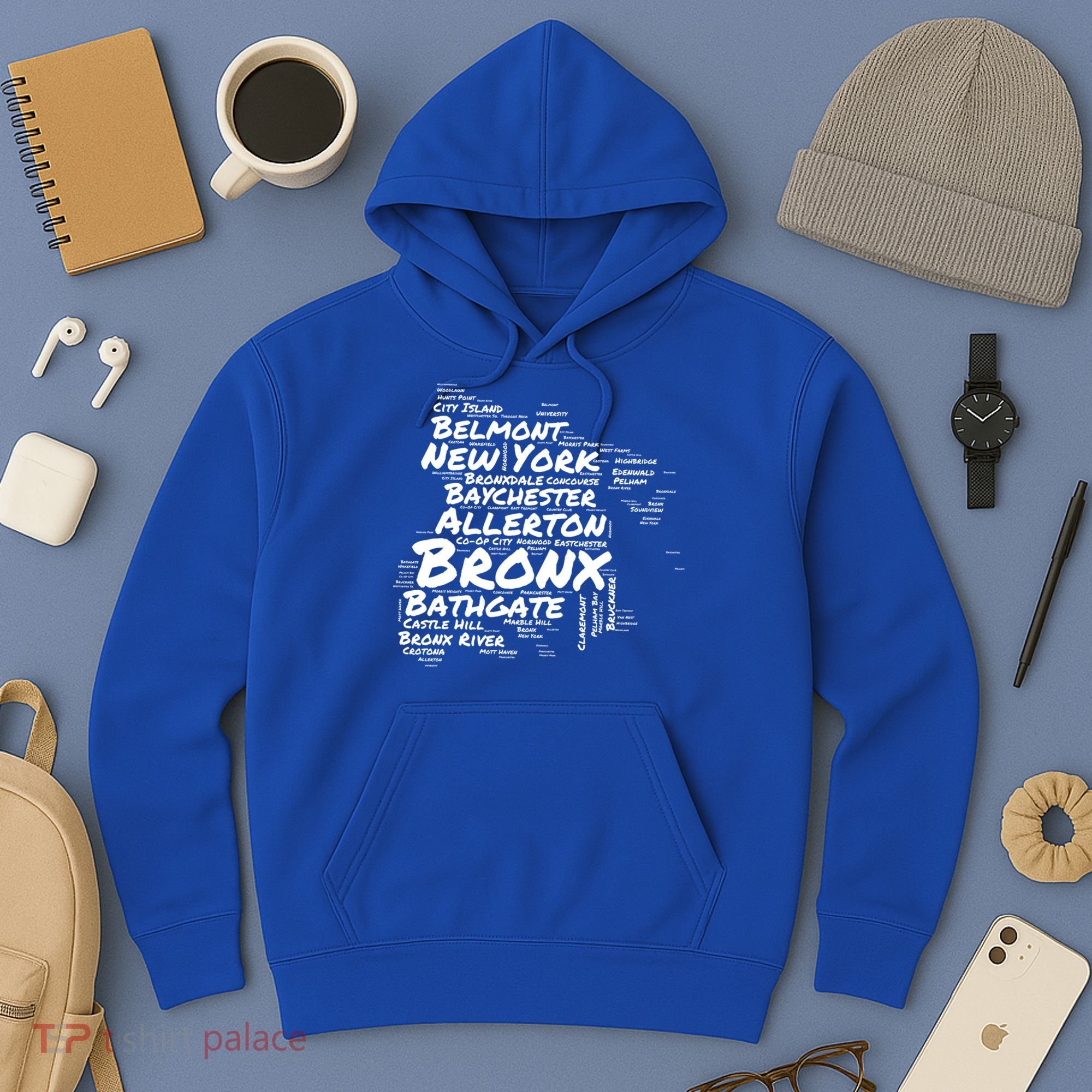 Boogie Down Bronx Neighborhoods Word Cloud Bronx New York Cute Gift Hoodie