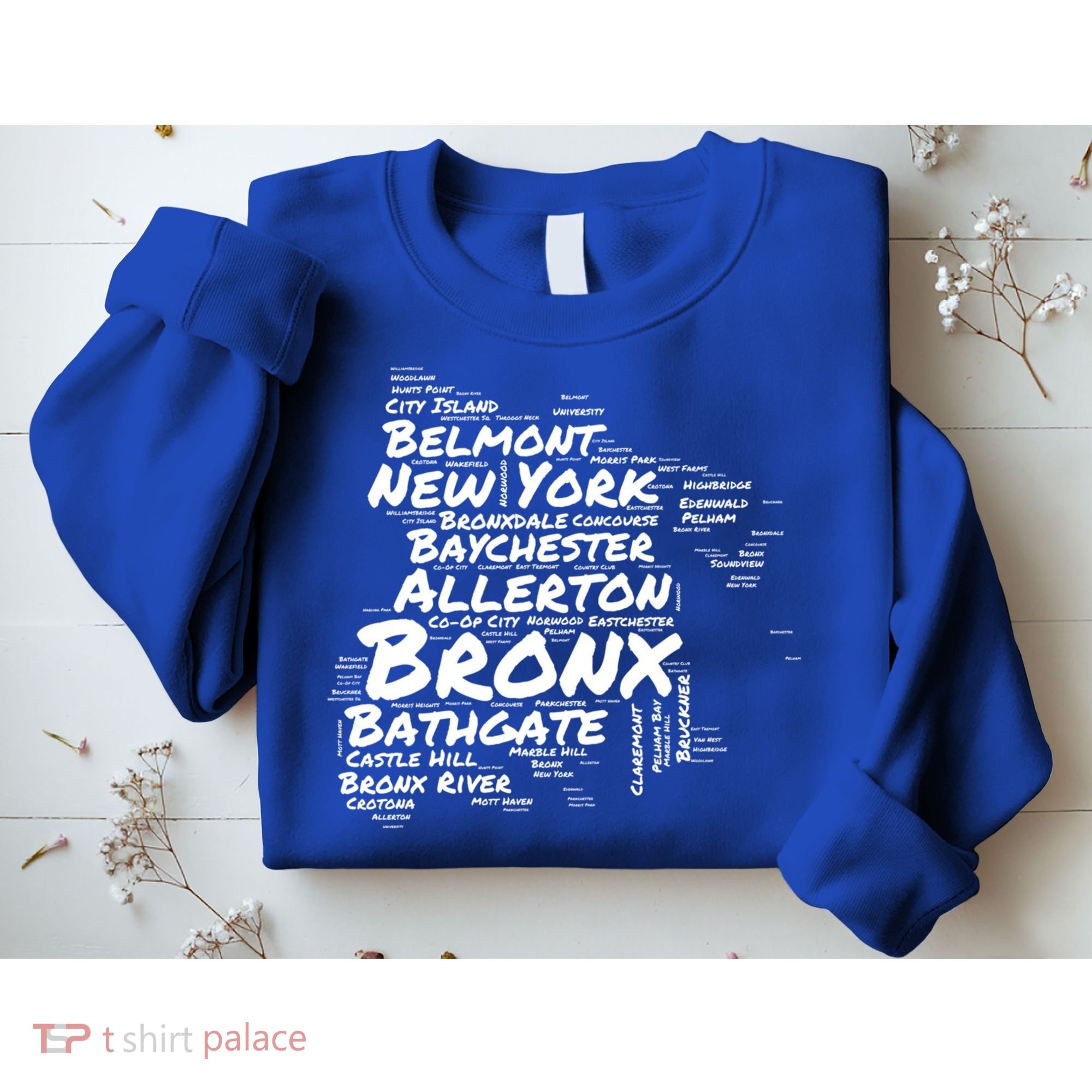 Boogie Down Bronx Neighborhoods Word Cloud Bronx New York Cute Gift Sweatshirt