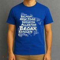 Boogie Down Bronx Neighborhoods Word Cloud Bronx New York Cute Gift T-Shirt thumb 3