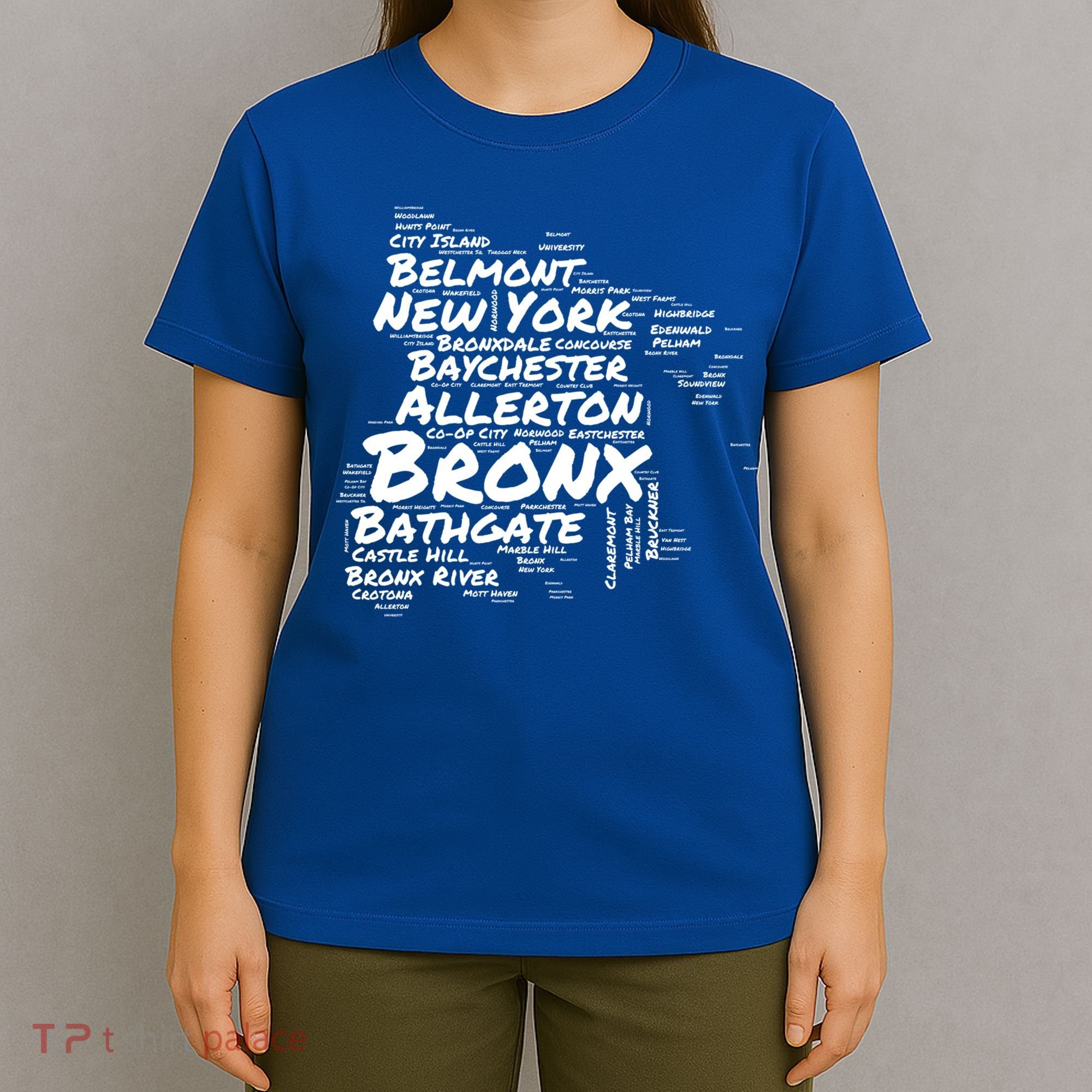 Boogie Down Bronx Neighborhoods Word Cloud Bronx New York Cute Gift T-Shirt