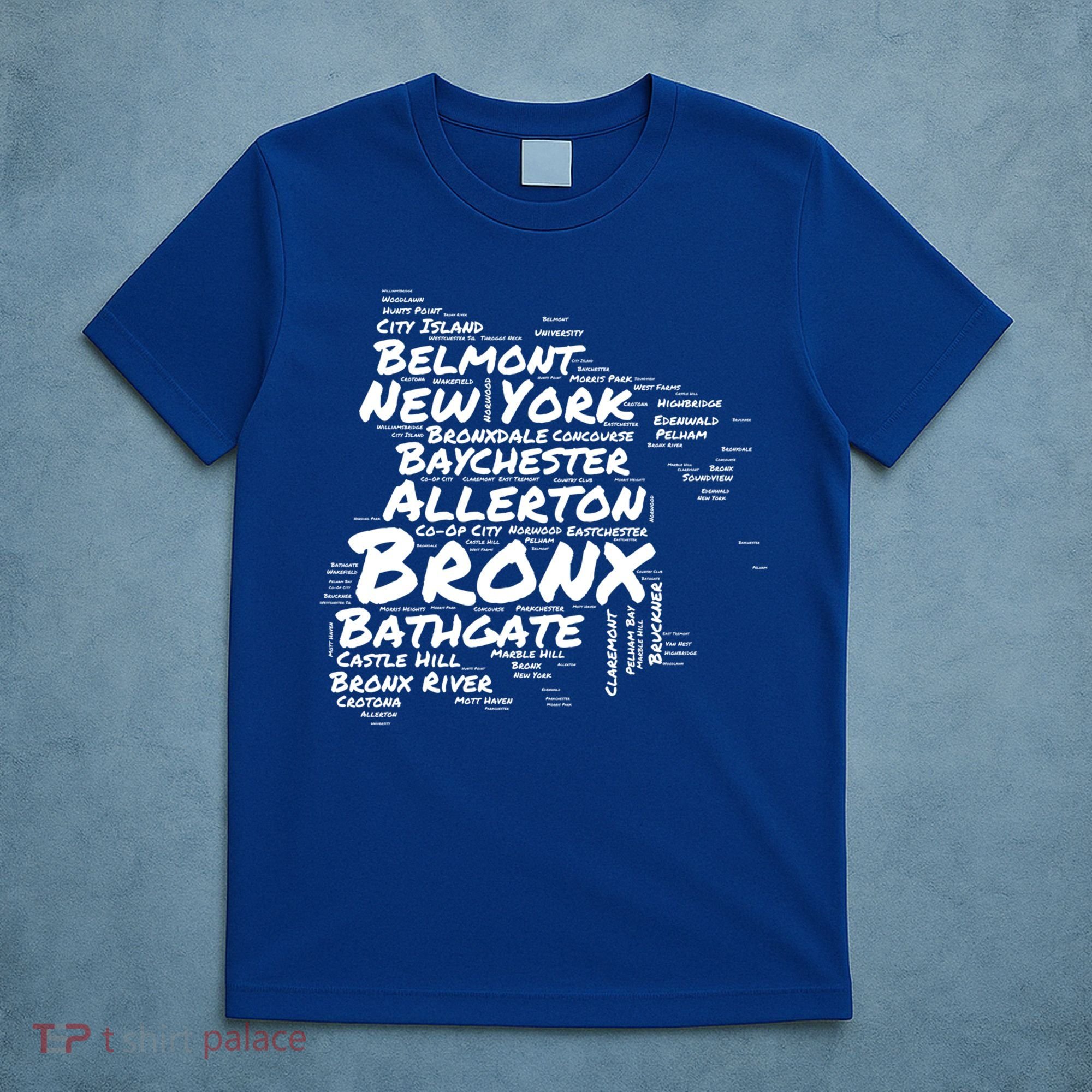 Boogie Down Bronx Neighborhoods Word Cloud Bronx New York Cute Gift T-Shirt