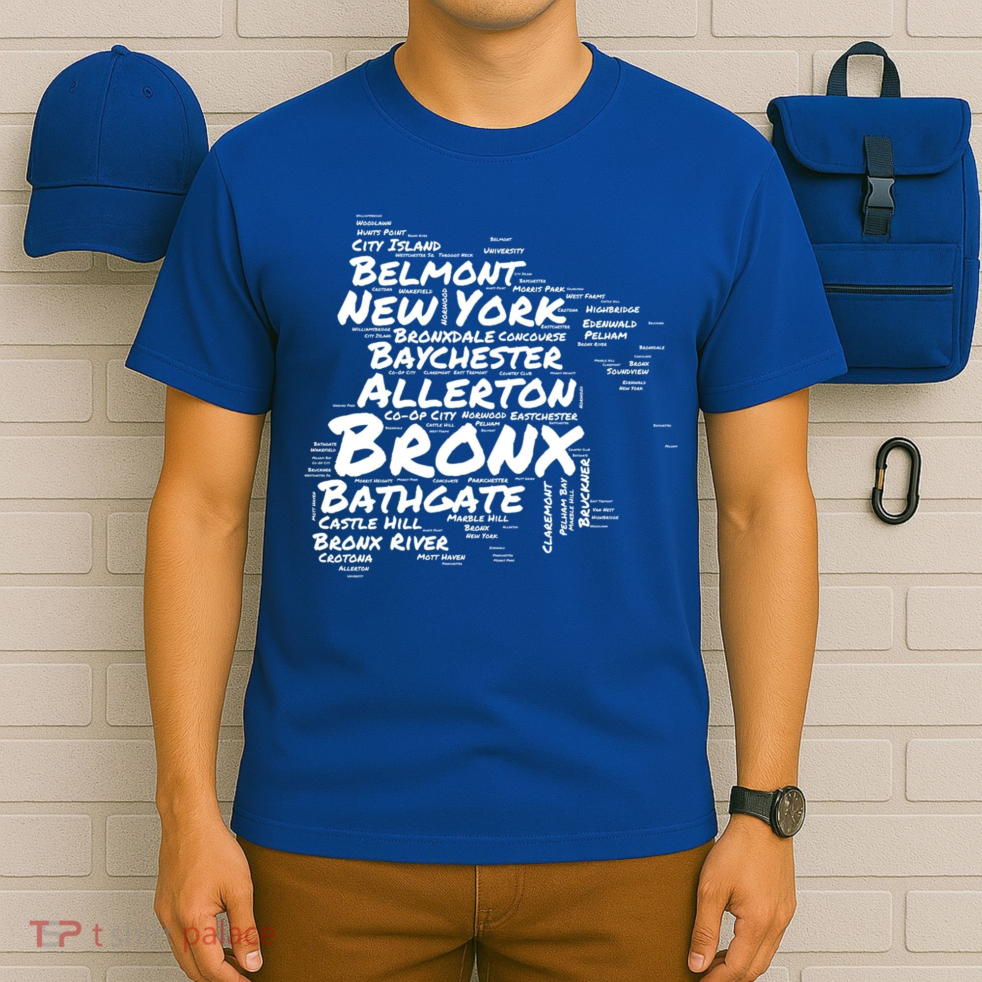 Boogie Down Bronx Neighborhoods Word Cloud Bronx New York Cute Gift T-Shirt