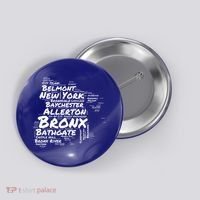 Boogie Down Bronx Neighborhoods Word Cloud Bronx New York Cute Gift Button thumb 0