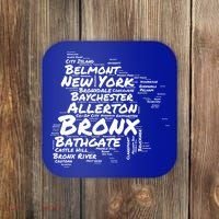 Boogie Down Bronx Neighborhoods Word Cloud Bronx New York Cute Gift Coaster thumb 0