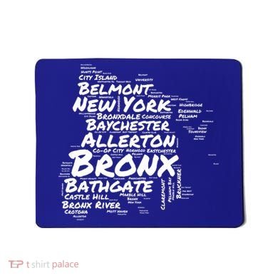Boogie Down Bronx Neighborhoods Word Cloud Bronx New York Cute Gift Mousepad