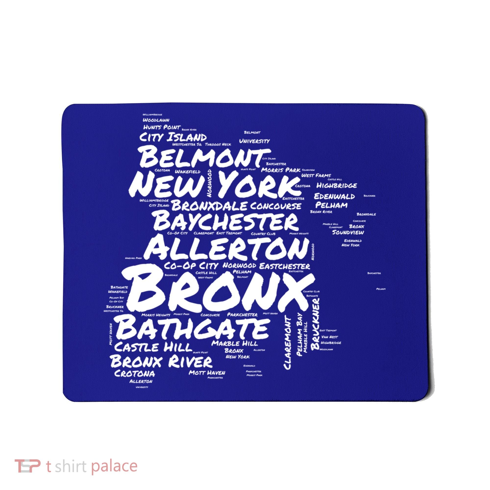 Boogie Down Bronx Neighborhoods Word Cloud Bronx New York Cute Gift Mousepad
