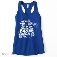 Boogie Down Bronx Neighborhoods Word Cloud Bronx New York Cute Gift Women's Tank Top thumb 0