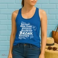 Boogie Down Bronx Neighborhoods Word Cloud Bronx New York Cute Gift Women's Tank Top thumb 2