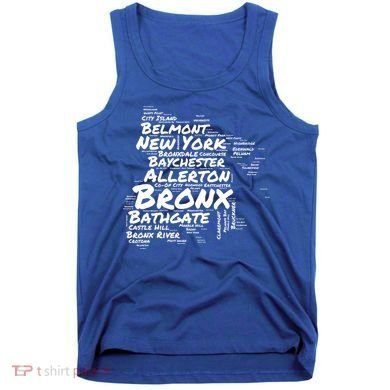 Boogie Down Bronx Neighborhoods Word Cloud Bronx New York Cute Gift Tank Top