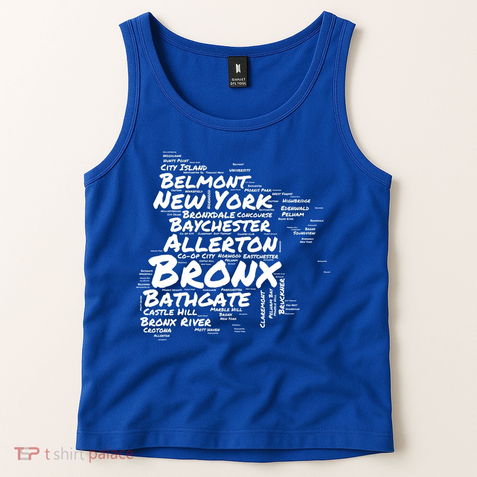 Boogie Down Bronx Neighborhoods Word Cloud Bronx New York Cute Gift Tank Top