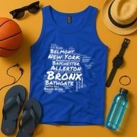 Boogie Down Bronx Neighborhoods Word Cloud Bronx New York Cute Gift Tank Top thumb 4