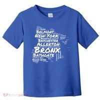 Boogie Down Bronx Neighborhoods Word Cloud Bronx New York Cute Gift Toddler T-Shirt thumb 0