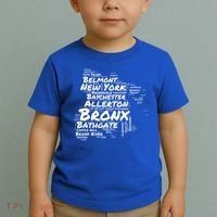 Boogie Down Bronx Neighborhoods Word Cloud Bronx New York Cute Gift Toddler T-Shirt thumb 2