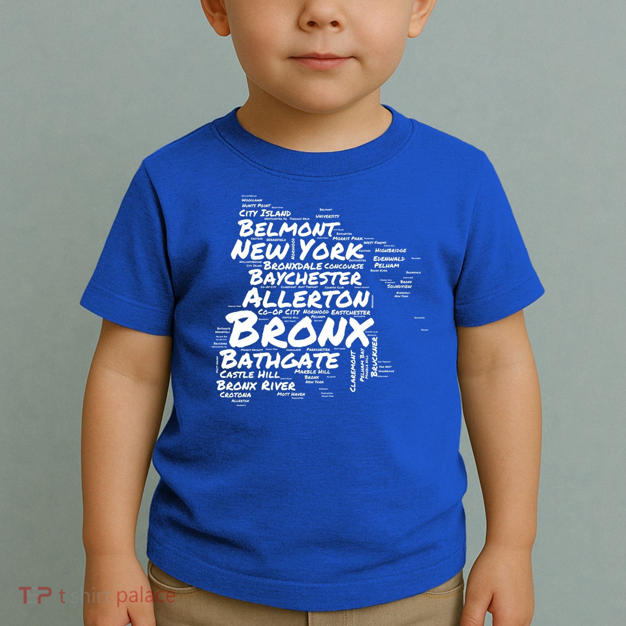 Boogie Down Bronx Neighborhoods Word Cloud Bronx New York Cute Gift Toddler T-Shirt