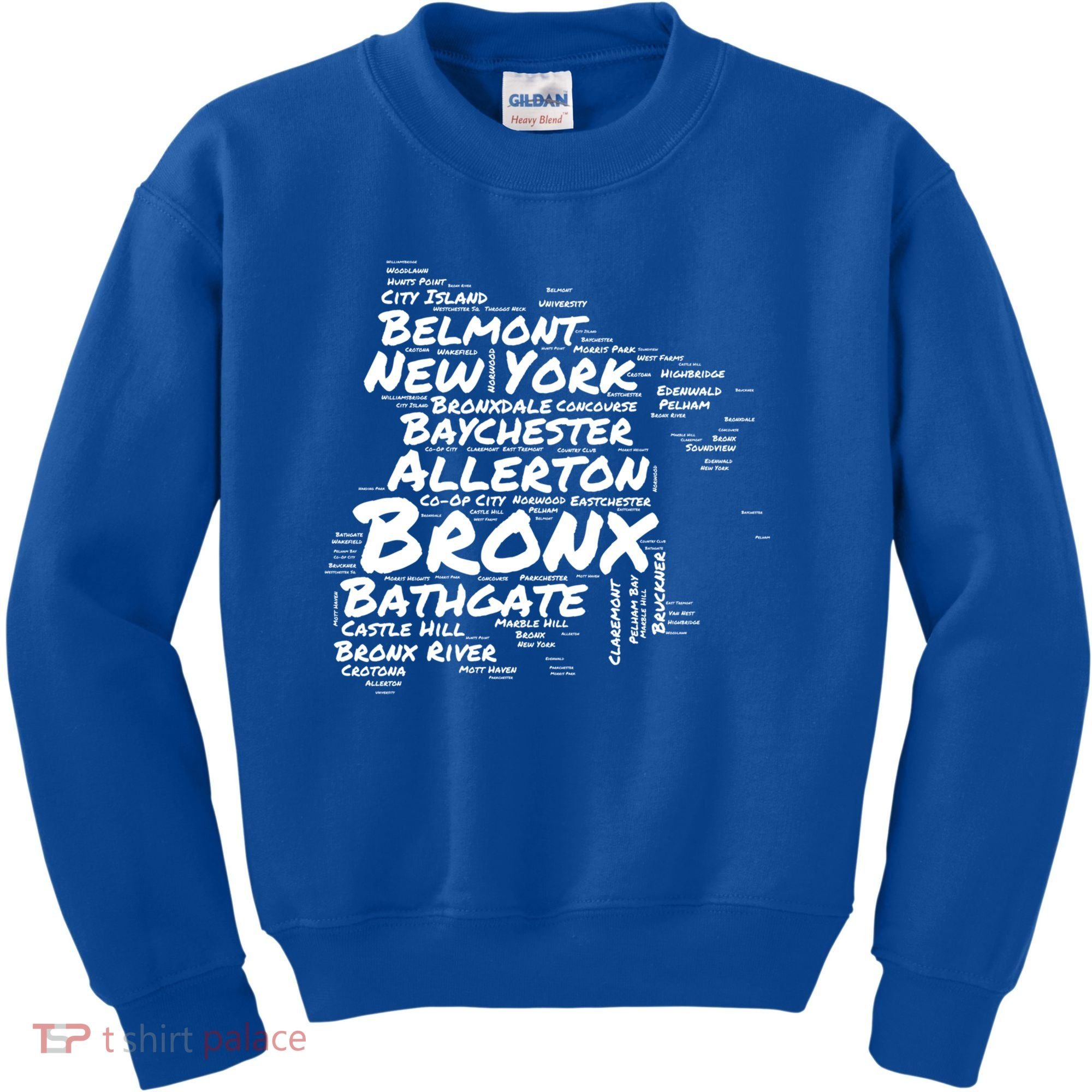 Boogie Down Bronx Neighborhoods Word Cloud Bronx New York Cute Gift Kids Sweatshirt