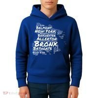 Boogie Down Bronx Neighborhoods Word Cloud Bronx New York Cute Gift Kids Hoodie thumb 4