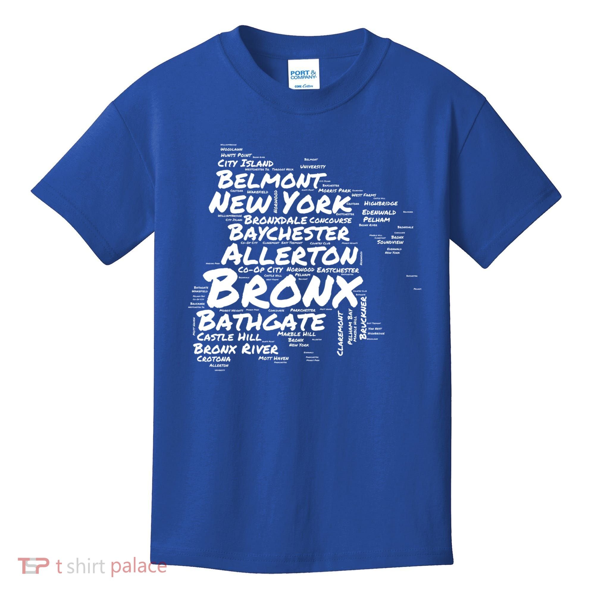 Boogie Down Bronx Neighborhoods Word Cloud Bronx New York Cute Gift Kids T-Shirt