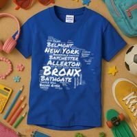 Boogie Down Bronx Neighborhoods Word Cloud Bronx New York Cute Gift Kids T-Shirt thumb 3