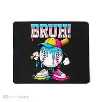 Baseball Drip Bruh Ice Cream Meme For Son Grandson  Mousepad thumb 0