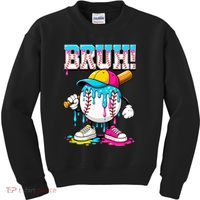 Baseball Drip Bruh Ice Cream Meme For Son Grandson  Kids Sweatshirt thumb 0