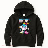 Baseball Drip Bruh Ice Cream Meme For Son Grandson  Kids Hoodie thumb 0