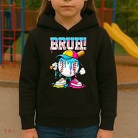 Baseball Drip Bruh Ice Cream Meme For Son Grandson  Kids Hoodie thumb 3