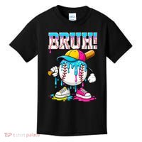 Baseball Drip Bruh Ice Cream Meme For Son Grandson  Kids T-Shirt thumb 0