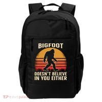 Bigfoot Doesnt Believe In You Either Bigfoot Sasquatch Retro Backpack thumb 0