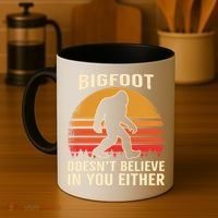 Bigfoot Doesnt Believe In You Either Bigfoot Sasquatch Retro Coffee Mug thumb 4