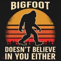 Bigfoot Doesnt Believe In You Either Bigfoot Sasquatch Retro Women's Hoodie thumb 2