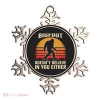 Bigfoot Doesnt Believe In You Either Bigfoot Sasquatch Retro Ornament thumb 0