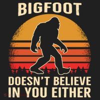 Bigfoot Doesnt Believe In You Either Bigfoot Sasquatch Retro Hat thumb 2