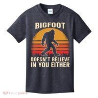 Bigfoot Doesnt Believe In You Either Bigfoot Sasquatch Retro Kids T-Shirt thumb 0