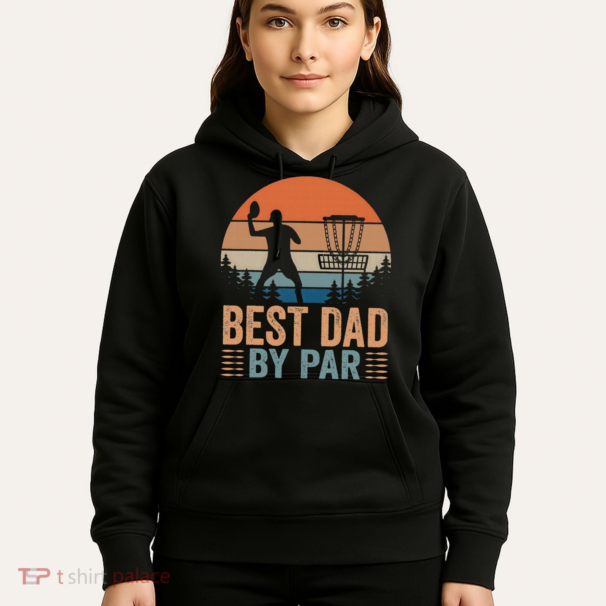 Best Dad By Par Disc Golf Dad Frisbee Golf Dad Father Gift Hoodie