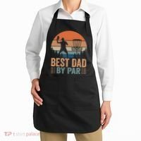 Best Dad By Par Disc Golf Dad Frisbee Golf Dad Father Gift Apron thumb 2
