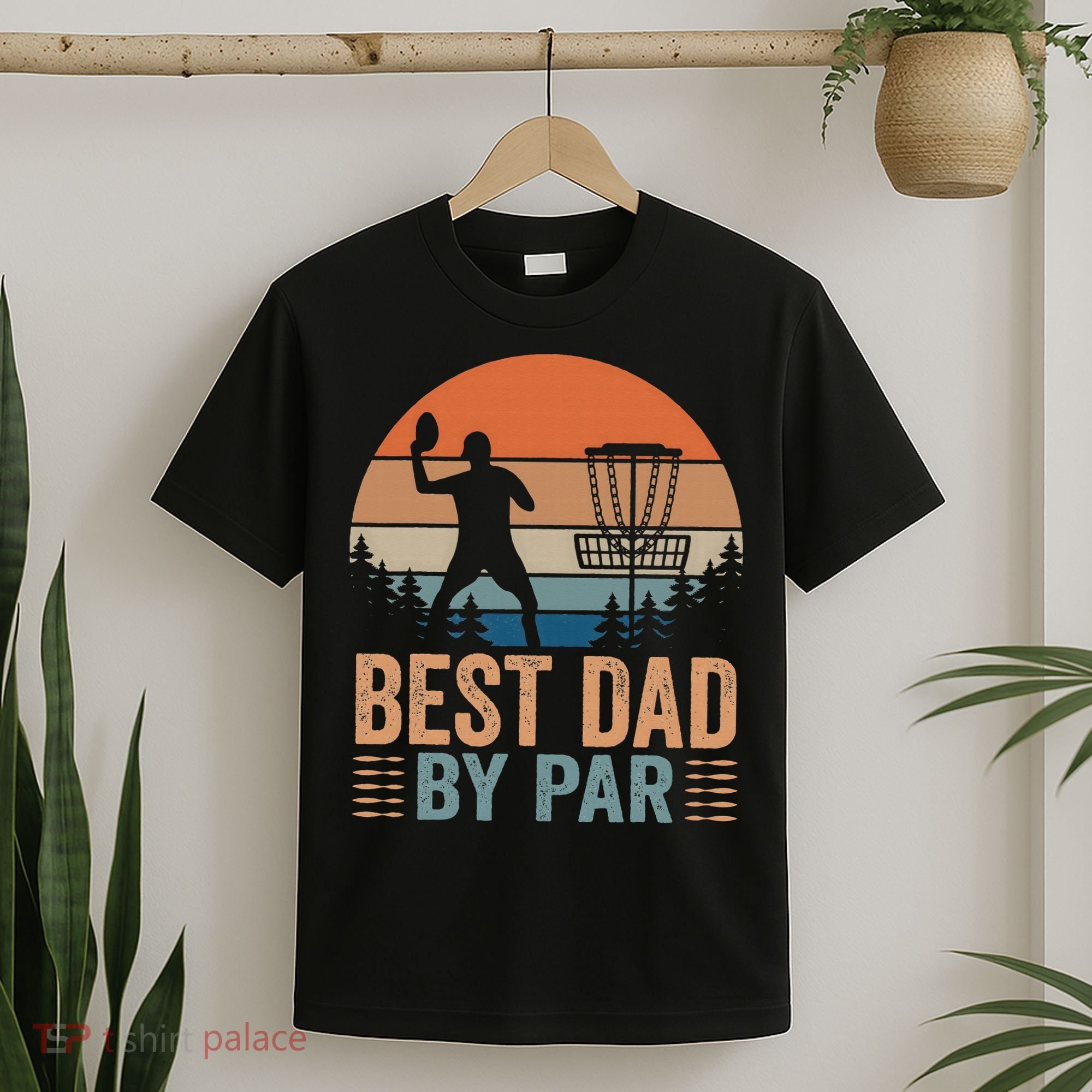 Best Dad By Par Disc Golf Dad Frisbee Golf Dad Father Gift T-Shirt