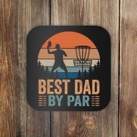 Best Dad By Par Disc Golf Dad Frisbee Golf Dad Father Gift Coaster thumb 0