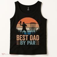 Best Dad By Par Disc Golf Dad Frisbee Golf Dad Father Gift Tank Top thumb 2