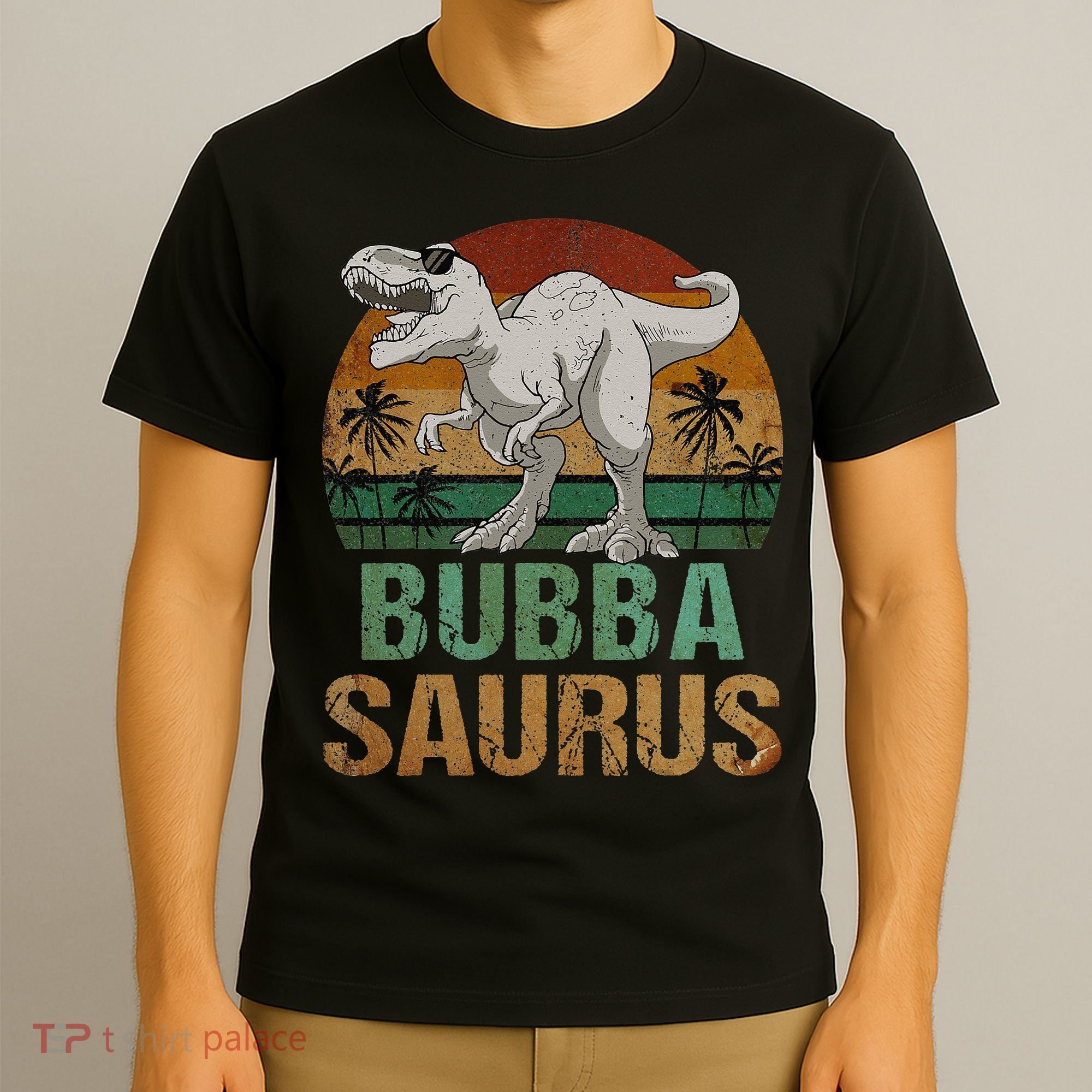 Bubbasaurus Dinosaur Bubba Saurus Vintage Father's Day T-Shirt