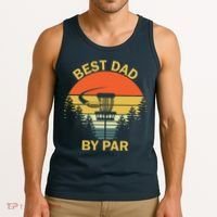Best Dad By Par Daddy Father's Day Gifts Golf Lover Golfer Tank Top thumb 3