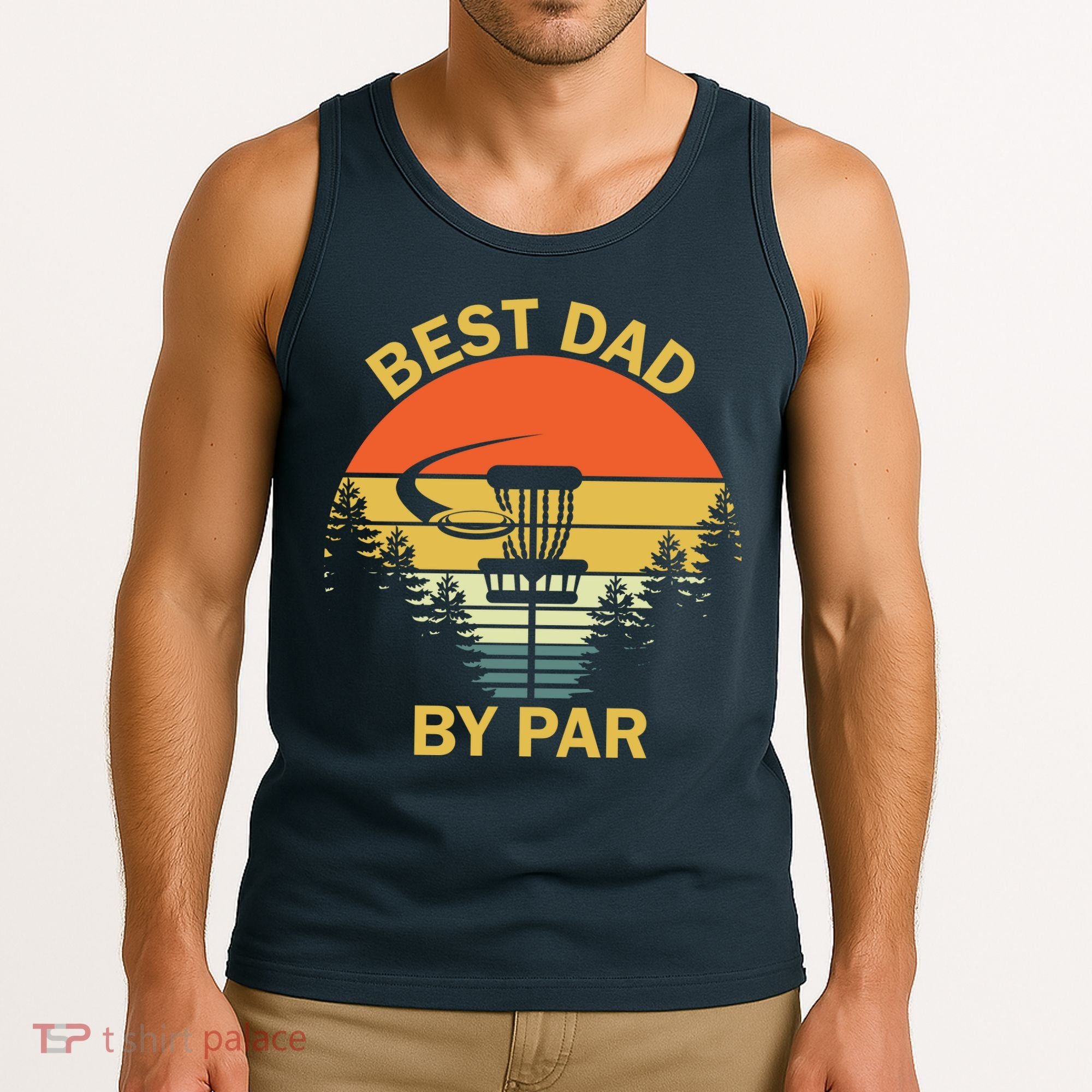 Best Dad By Par Daddy Father's Day Gifts Golf Lover Golfer Tank Top