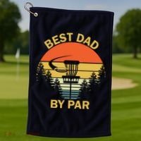 Best Dad By Par Daddy Father's Day Gifts Golf Lover Golfer Golf Towel thumb 1