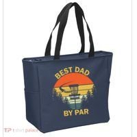 Best Dad By Par Daddy Father's Day Gifts Golf Lover Golfer Tote Bag thumb 2