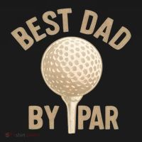 Best Dad By Par - Perfect Father's Day Gift Button thumb 1